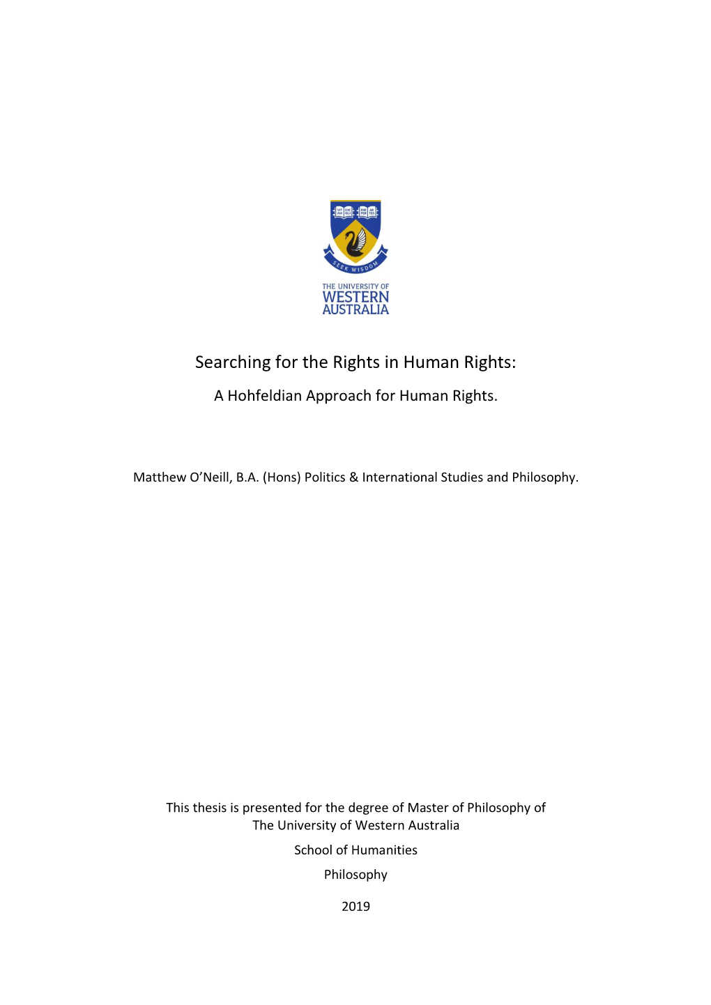 Searching for the Rights in Human Rights: a Hohfeldian Approach for Human Rights
