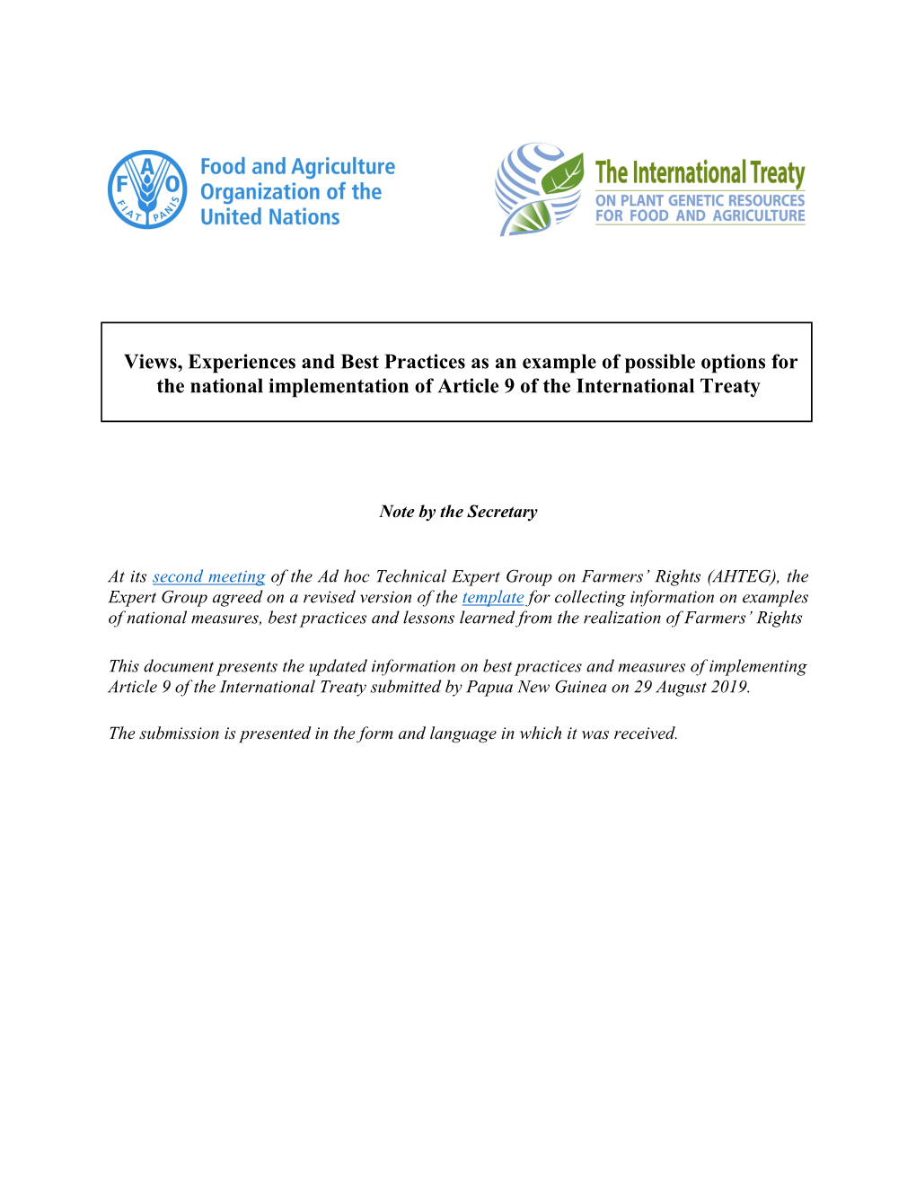 Farmer Participatory Approach in Increasing Genetic Diversity in Farmers Field with Exotic Taro Plant Genetic Resources (PGR)