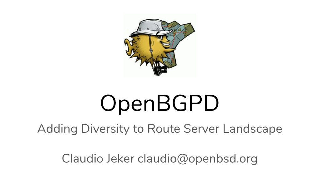 Openbgpd, Adding Diversity to Route Server Landscape