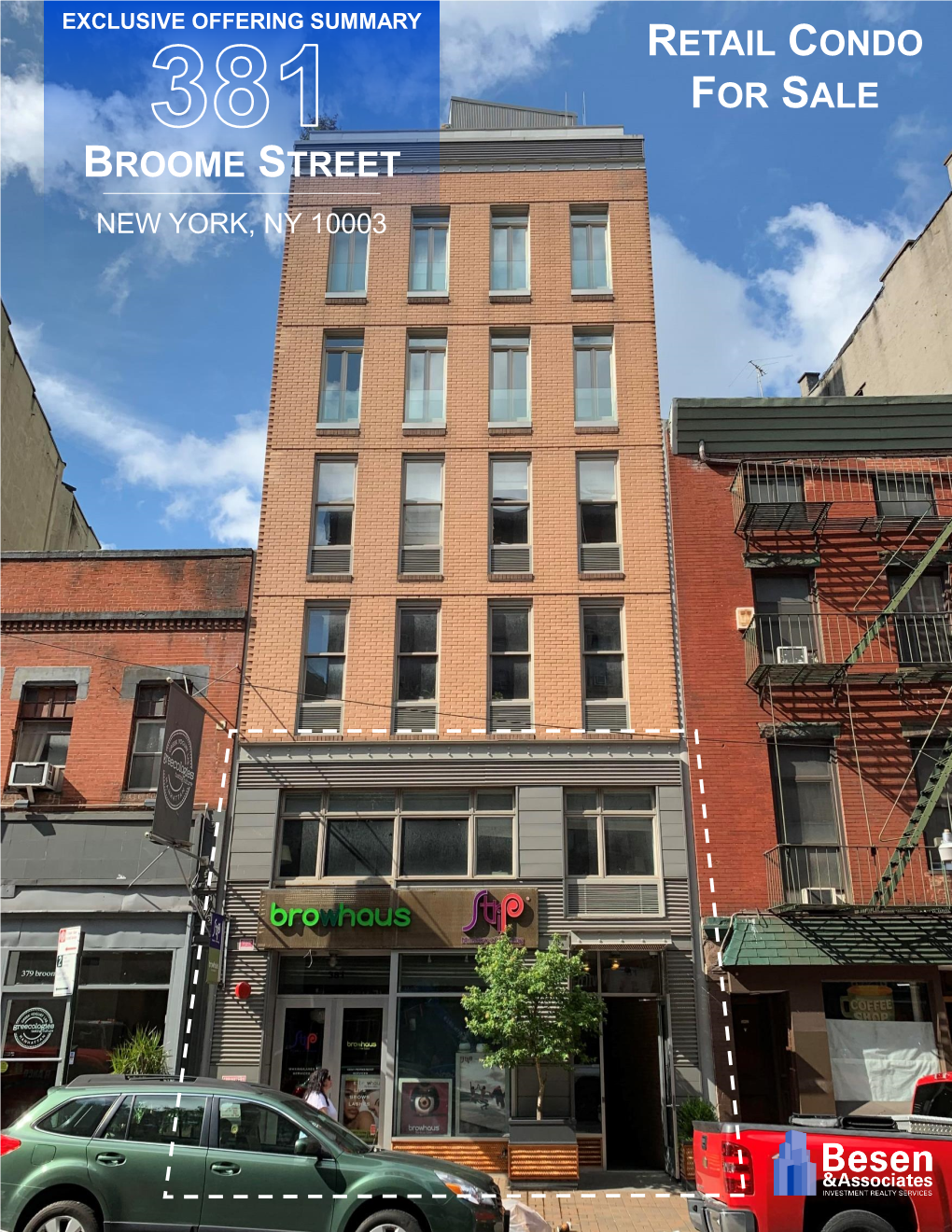 Broome Street Retail Condo for Sale