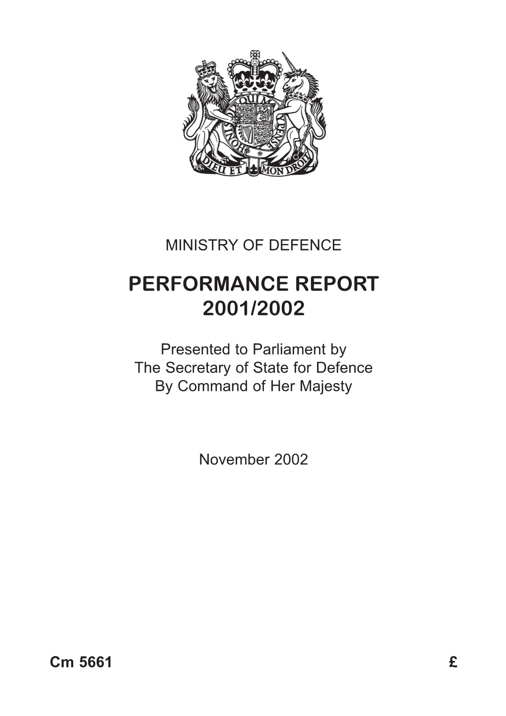 'Performance Report 2001/2002'