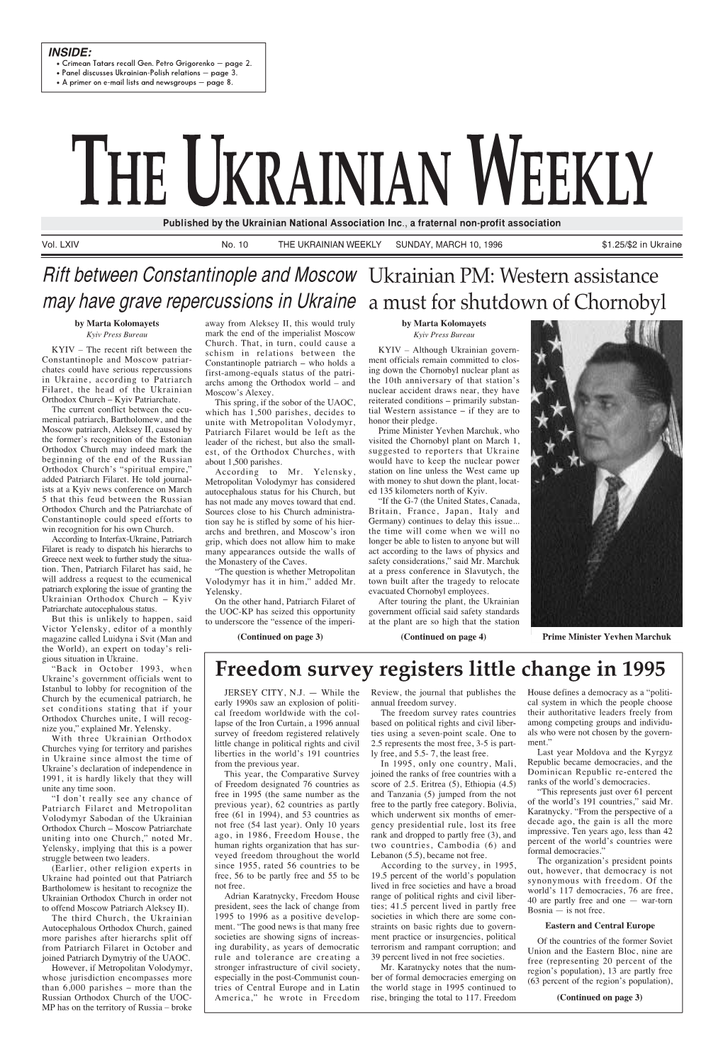 The Ukrainian Weekly 1996, No.10