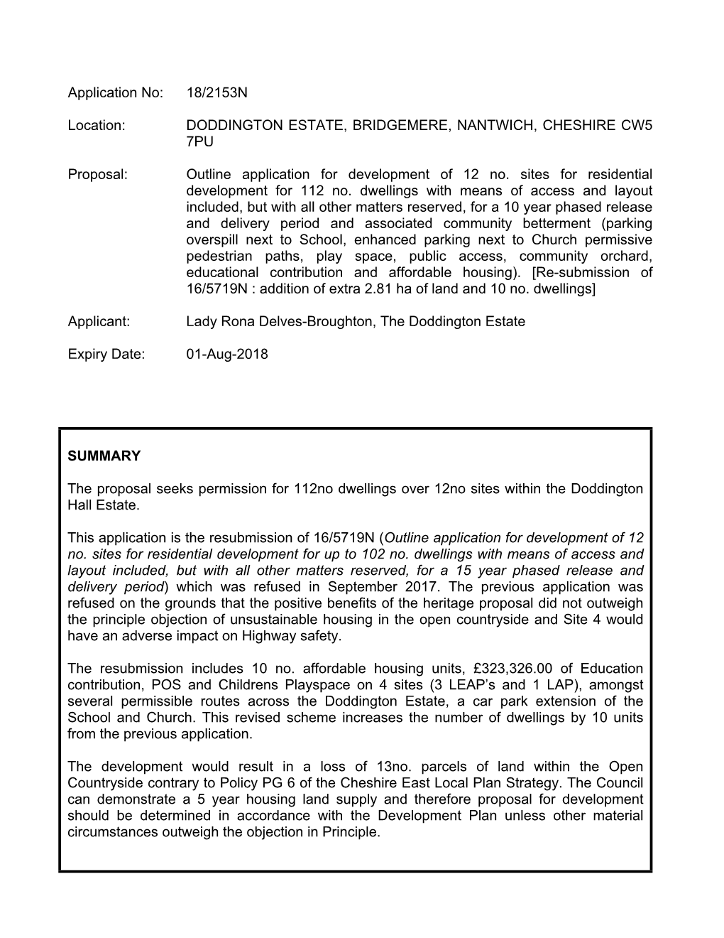 C/R/D Summary Skeleton Document