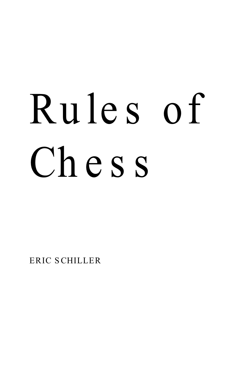 Official Rules of Chess • Cardoza Publishing