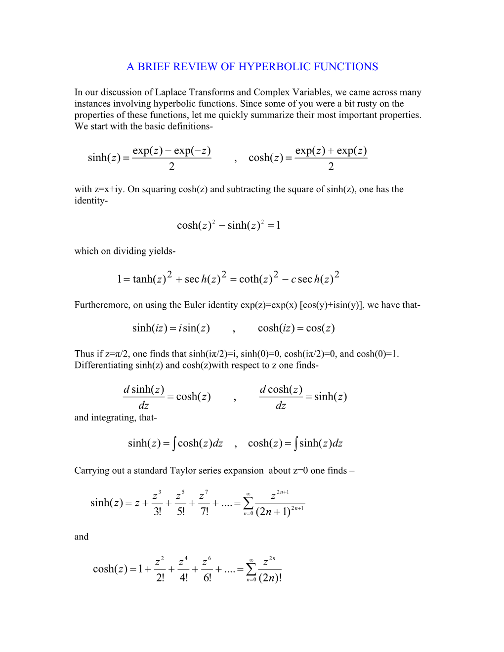 HYPERBOLIC-FUNCTIONS.Pdf