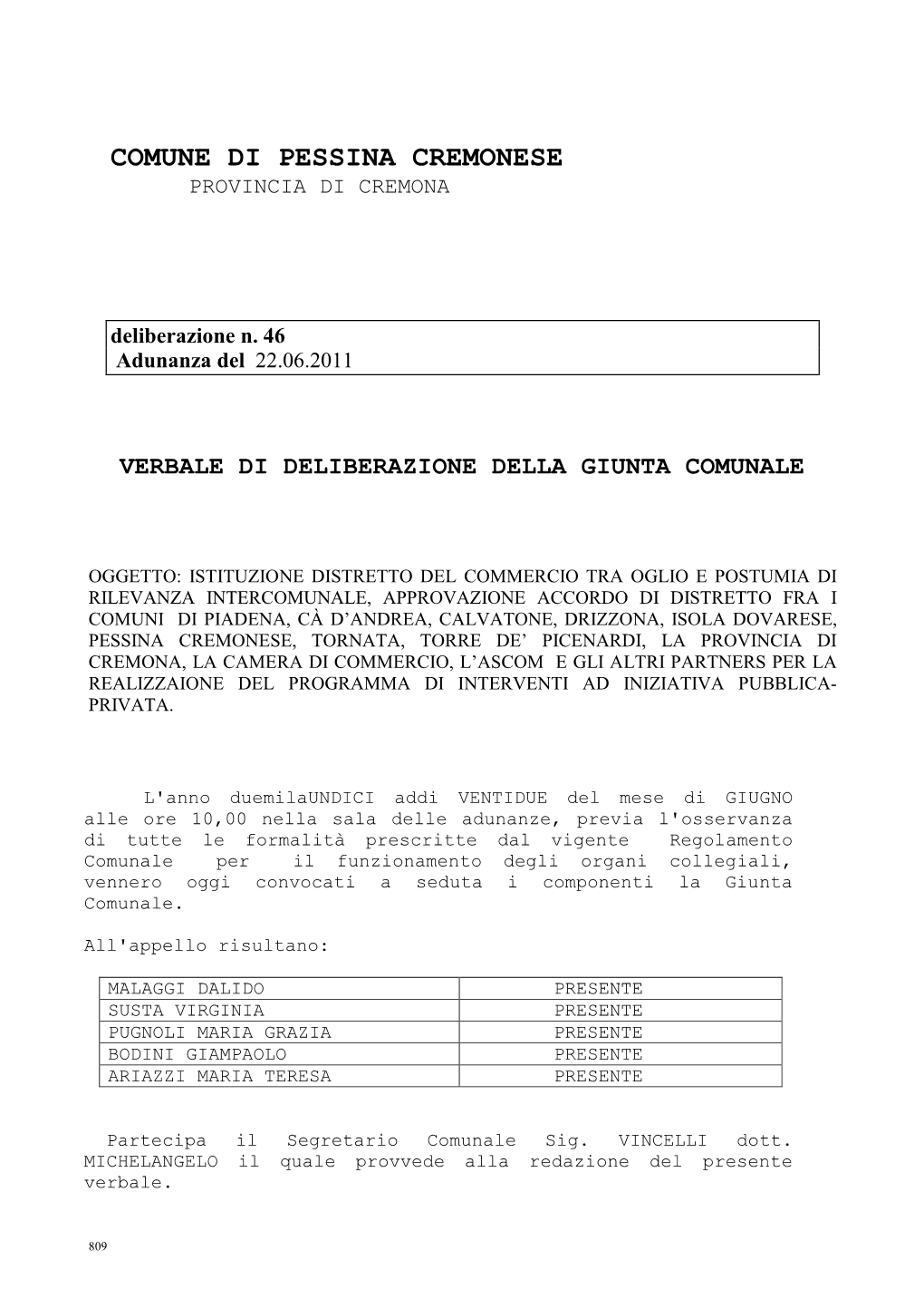 46 Piadena Istituzione Distretto Del Commercio