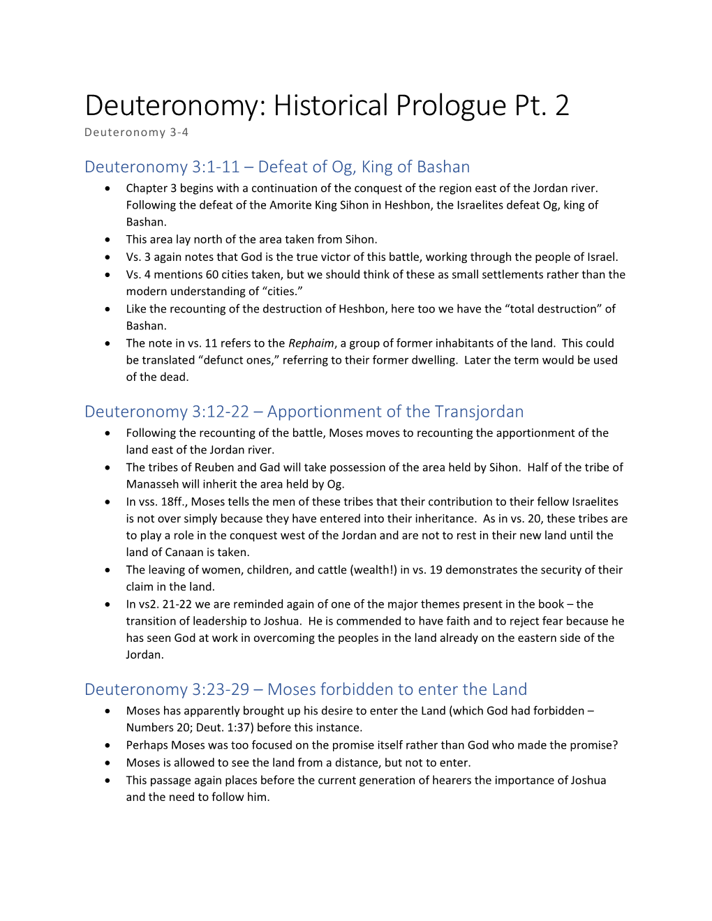 Deuteronomy: Historical Prologue Pt
