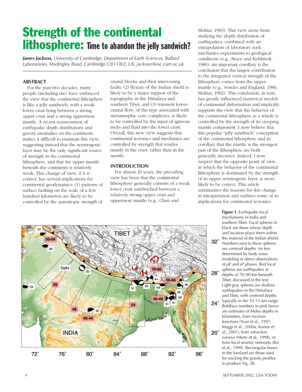 Strength of the Continental Lithosphere: Geology, by the Separation of Melt from Its Matrix, V