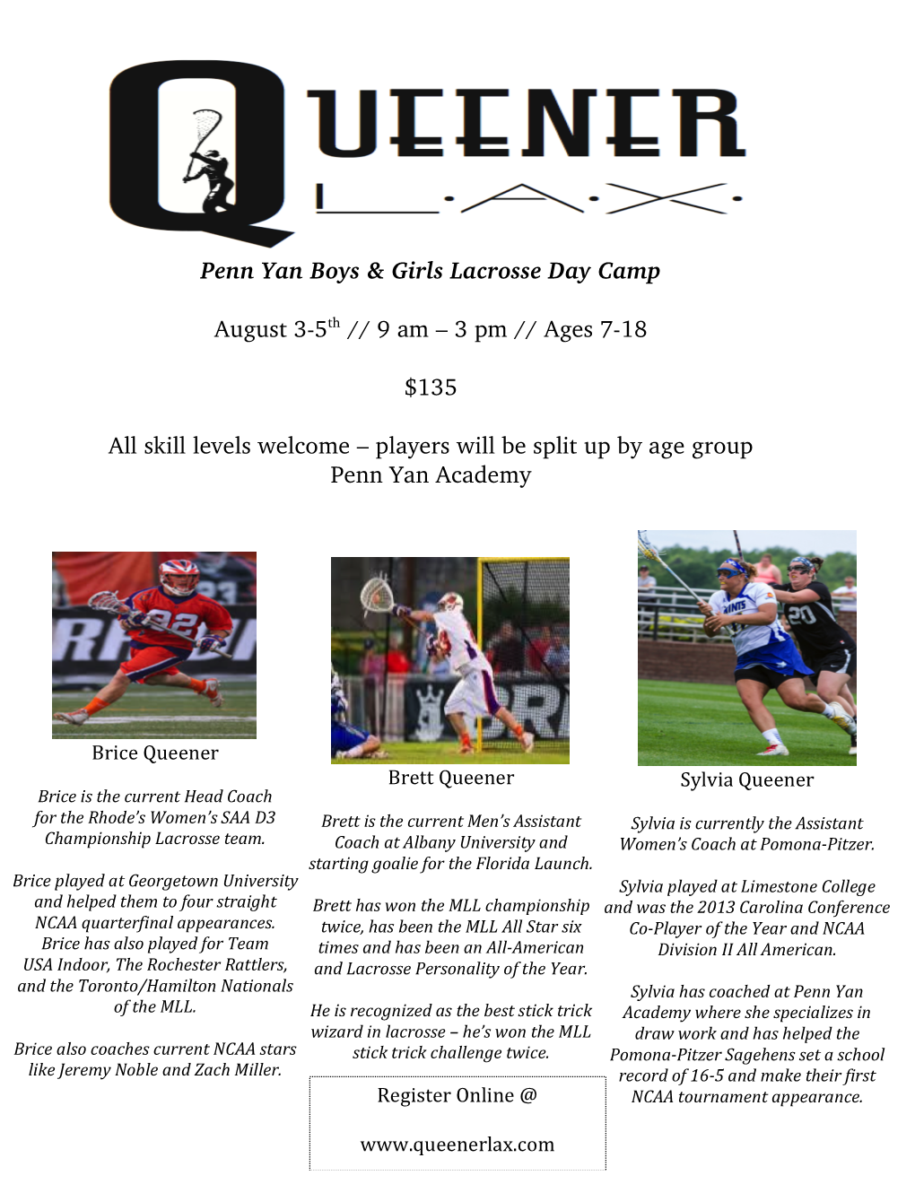 Penn Yan Boys & Girls Lacrosse Day Camp