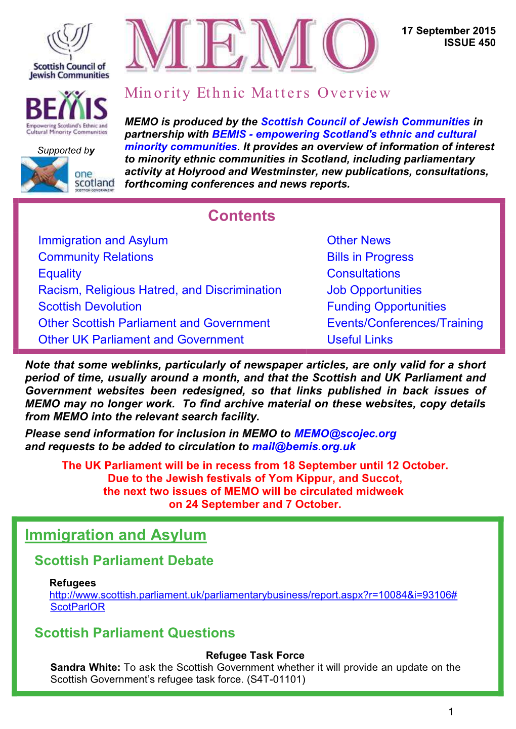 Scottish Parliament and Government Events/Conferences/Training Other UK Parliament and Government Useful Links