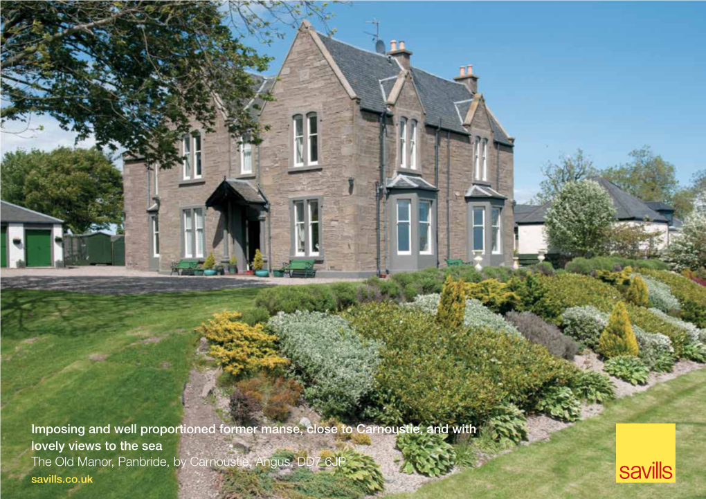 Imposing and Well Proportioned Former Manse, Close to Carnoustie