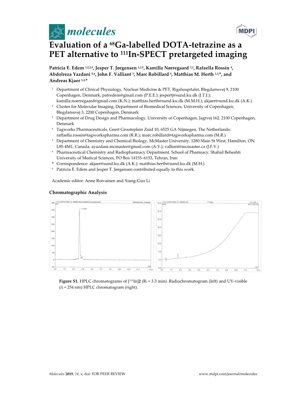 Evaluation of a 68Ga-Labelled DOTA-Tetrazine As a PET