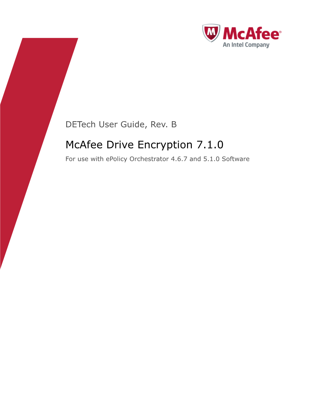 Drive Encryption 7.1 Detech User Guide