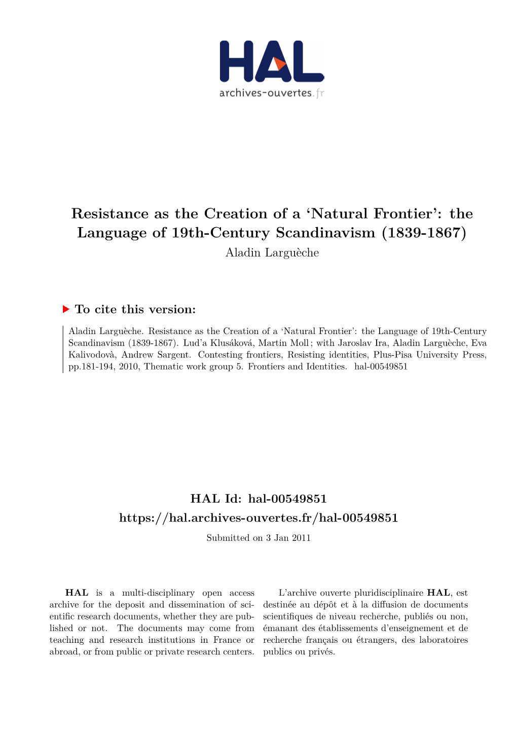 Resistance As the Creation of a 'Natural