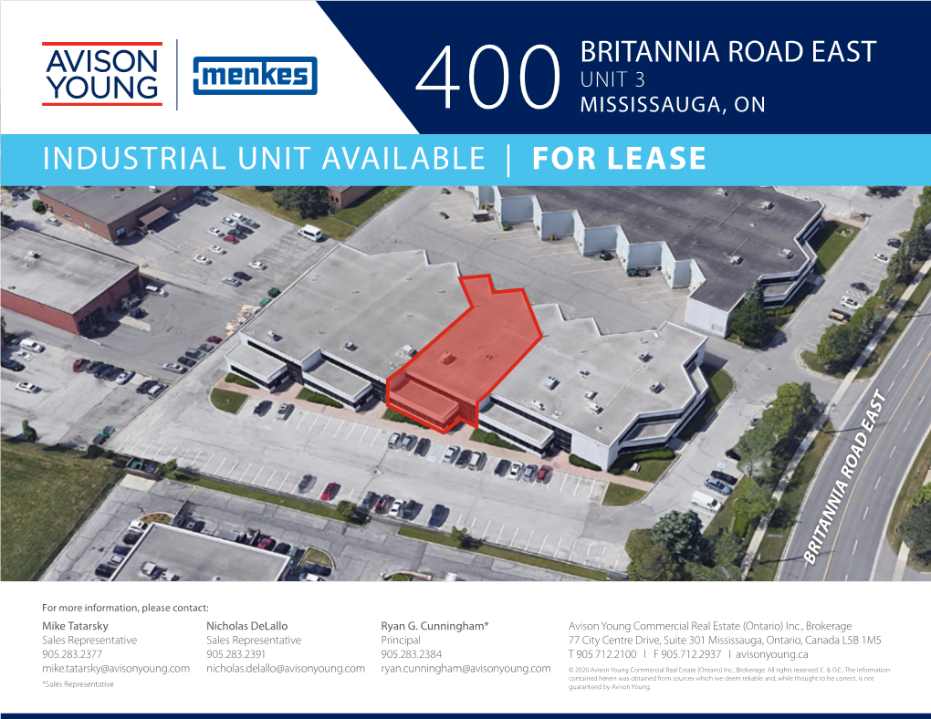 Industrial Unit Available | for Lease