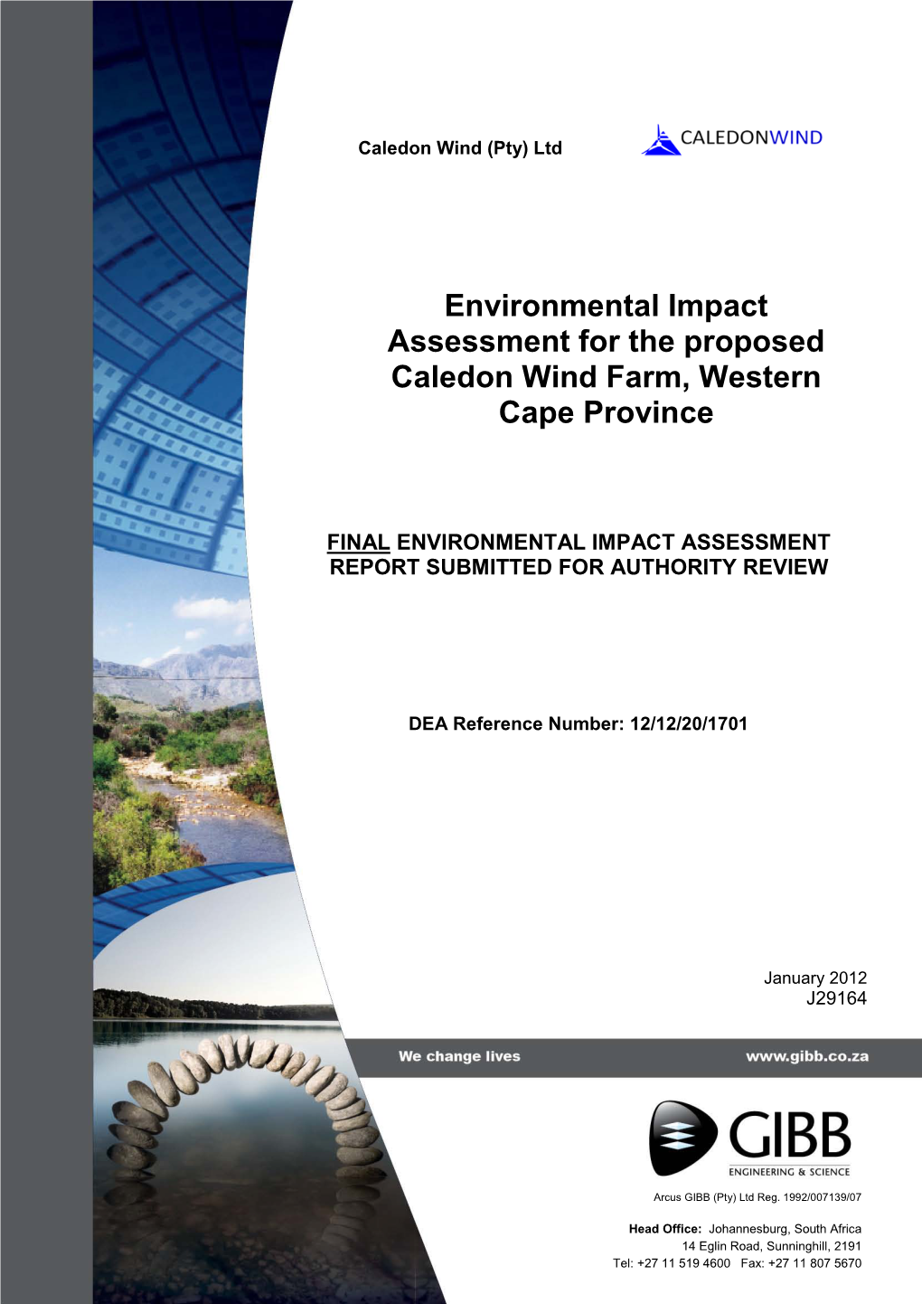 Environmental Impact Assessment for the Proposed Caledon Wind Farm, Western Cape Province