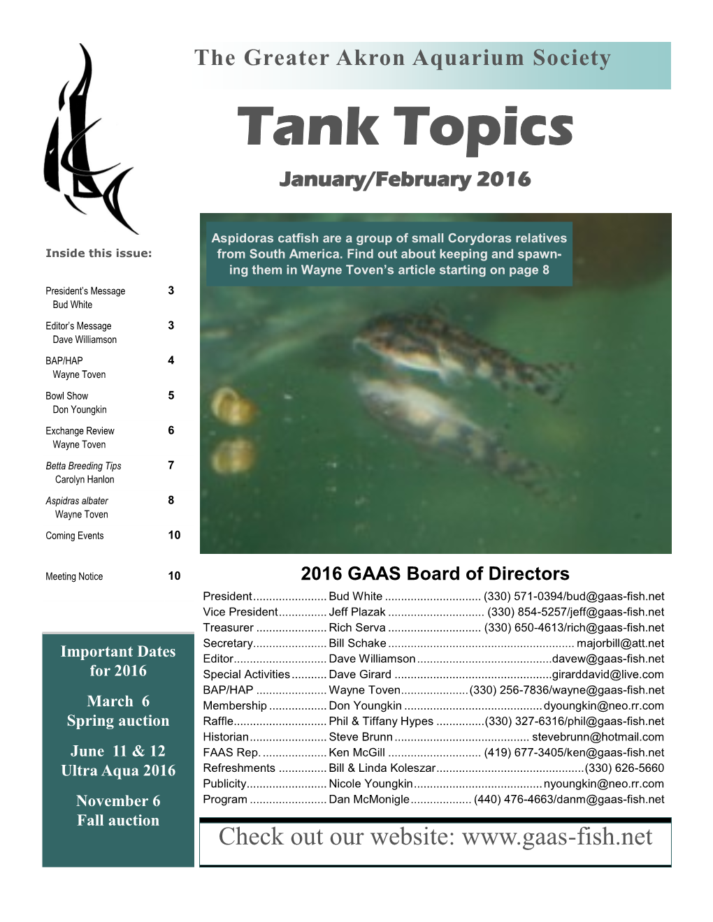 Tank Topics January/February 2016