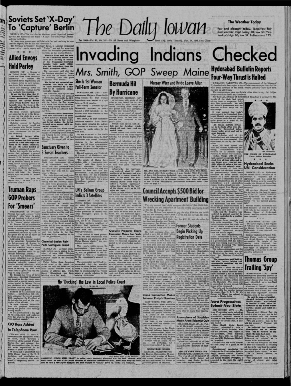 Daily Iowan (Iowa City, Iowa), 1948-09-14