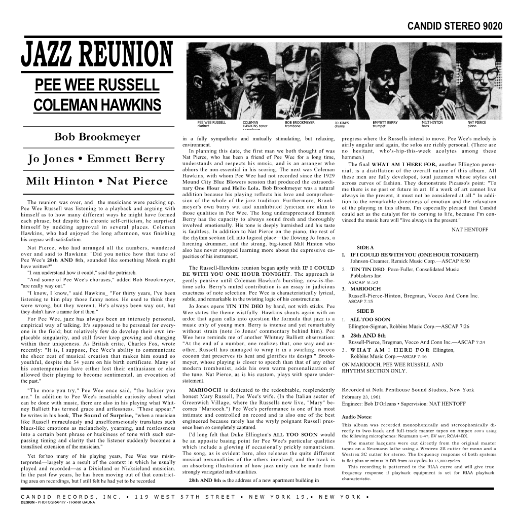 Jazz Reunion Backcover