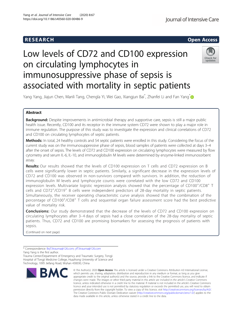 Low Levels of CD72 and CD100 Expression on Circulating