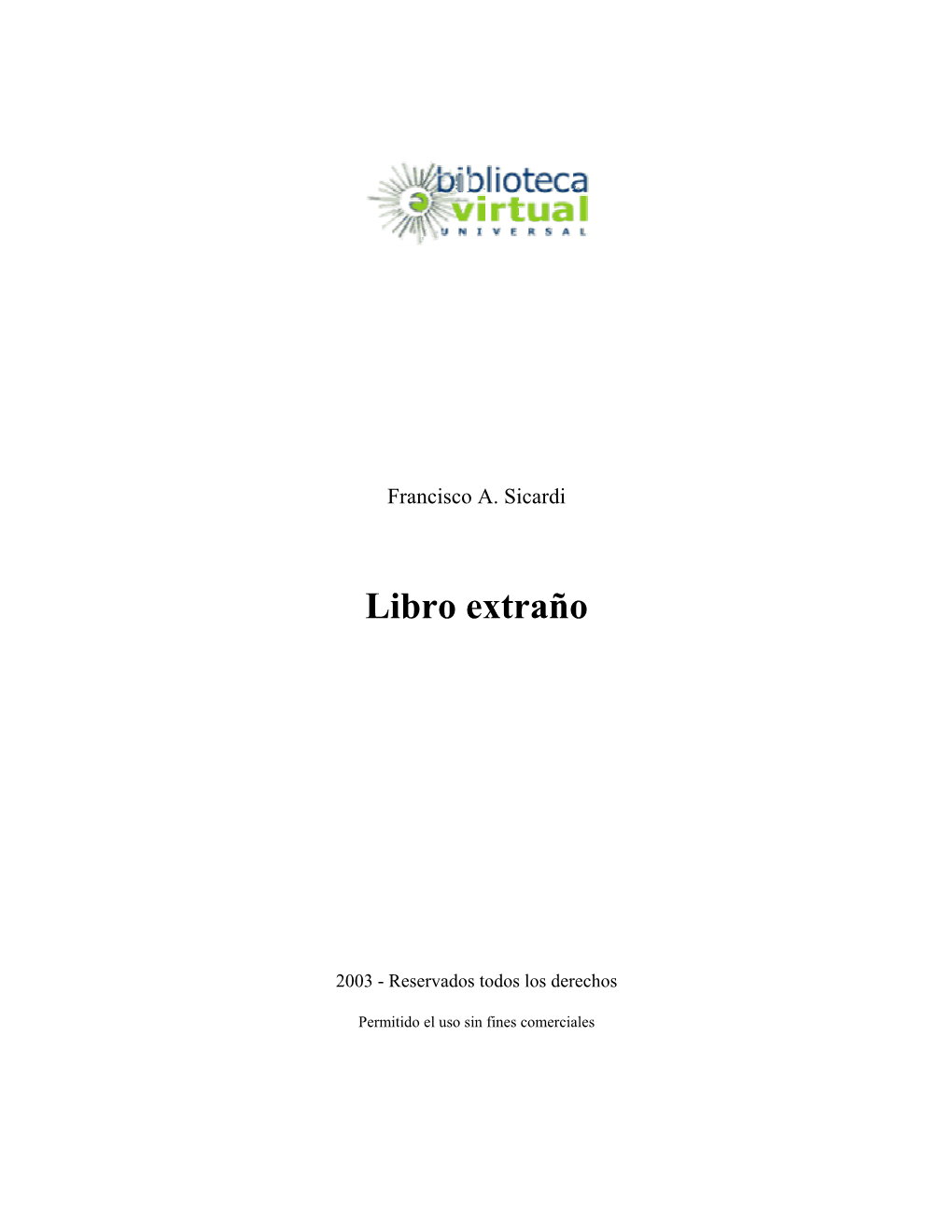 Libro Extraño