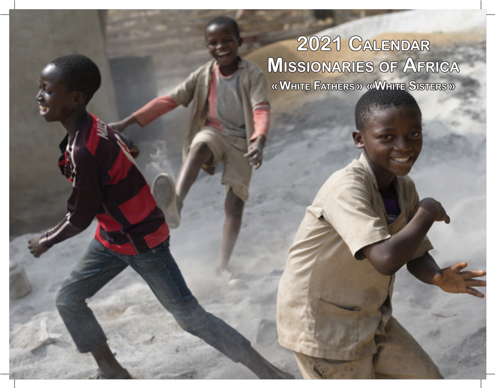 2021 Calendar Missionaries of Africa