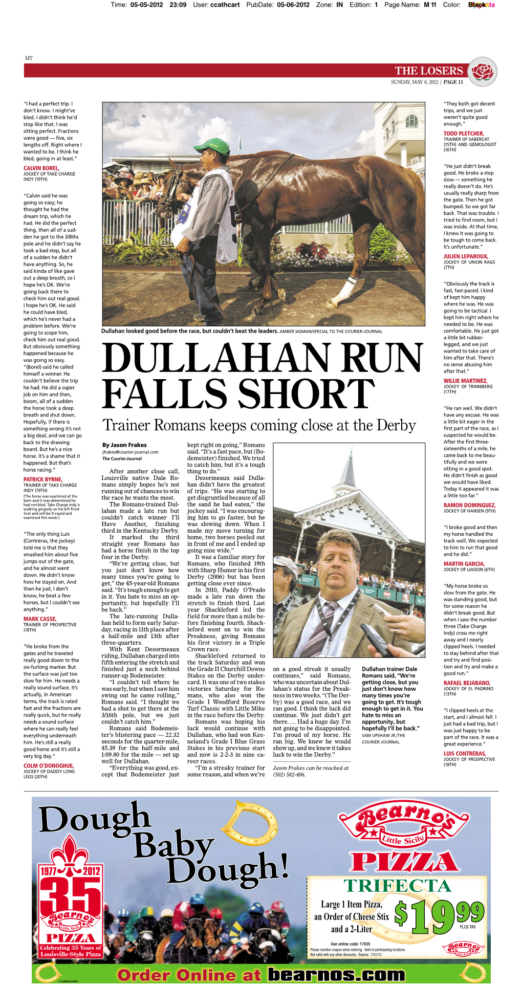 Dullahan Run Falls Short