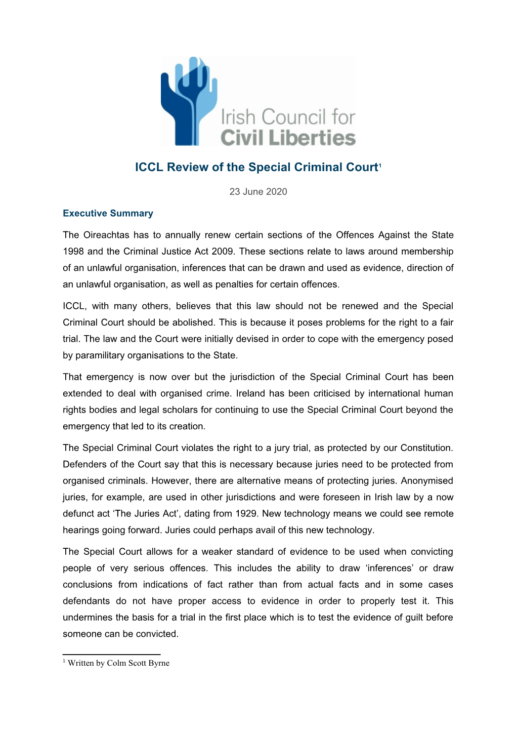 ICCL Review of the Special Criminal Court1