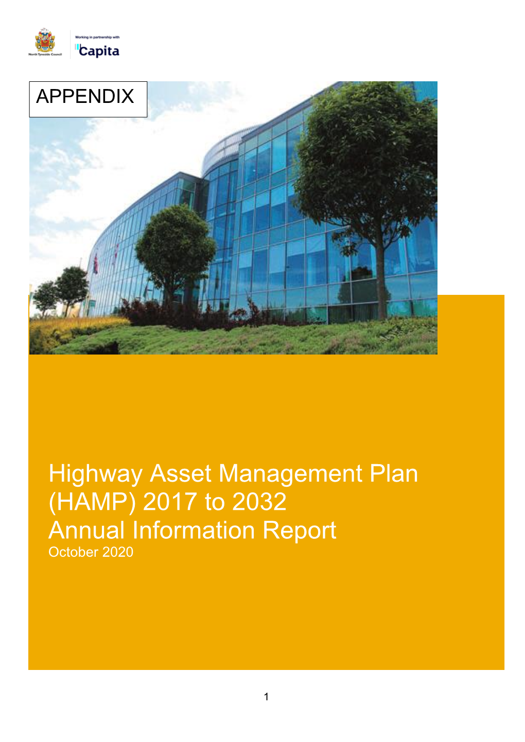 Highway Asset Management Plan (HAMP) 2017 to 2032 Annual Information Report October 2020