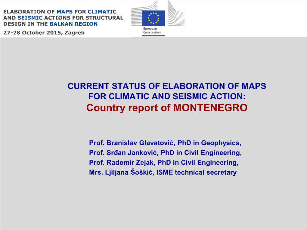 Country Report Montenegro