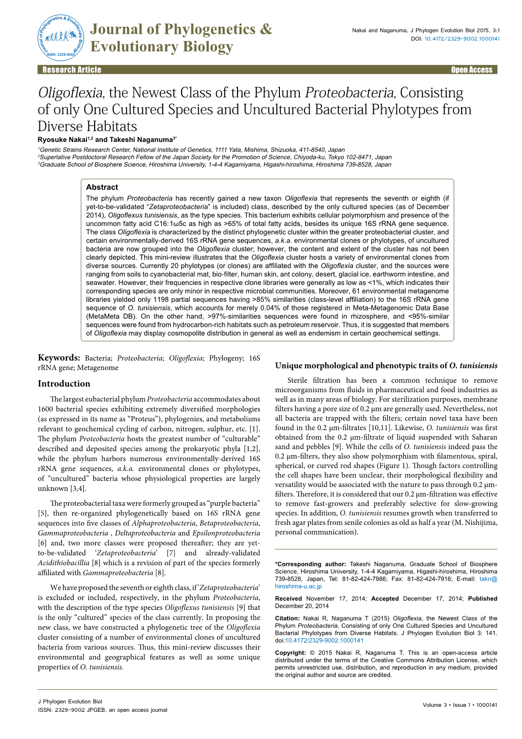 Oligoflexia, the Newest Class of the Phylum Proteobacteria, Consisting