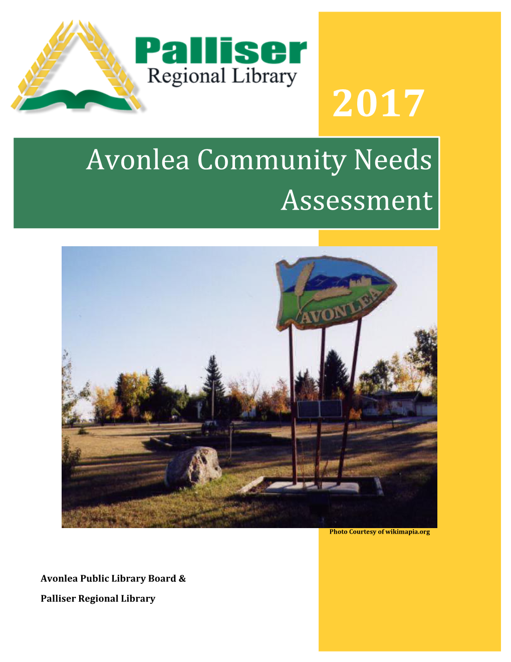 Avonlea Community Needs Assessment