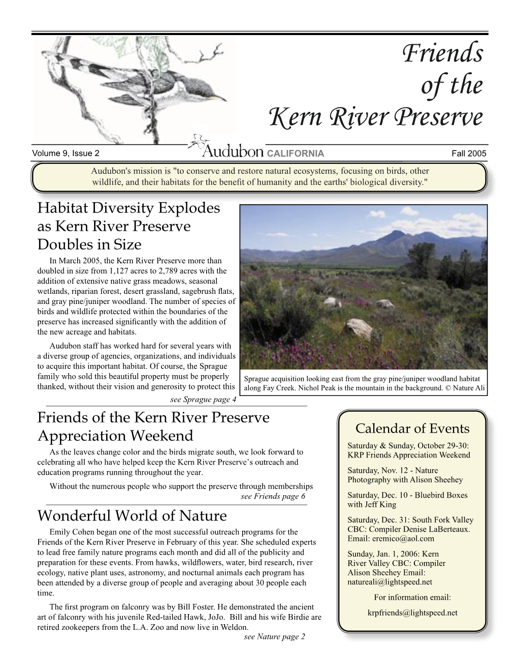 Friends of the Kern River Preserve