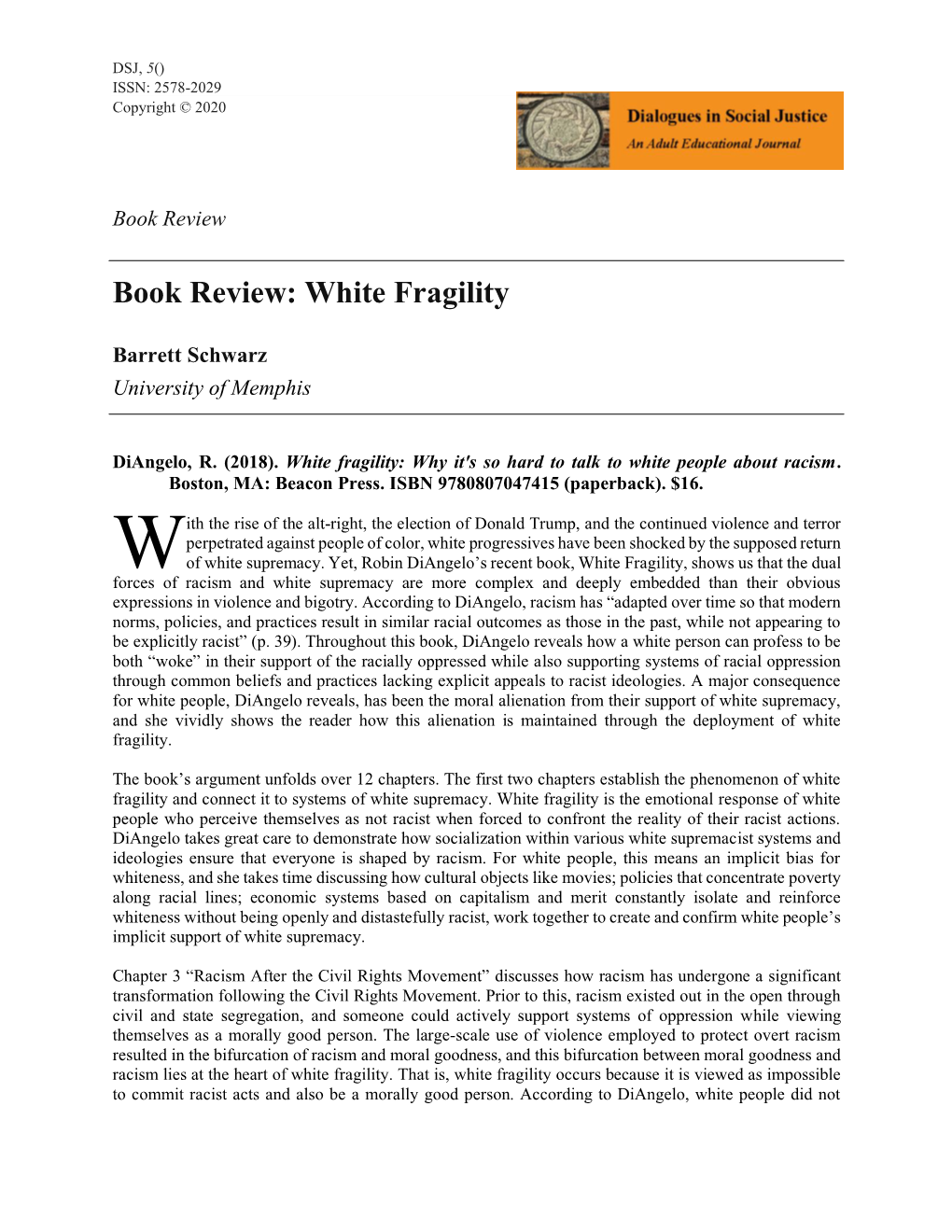 Book Review: White Fragility