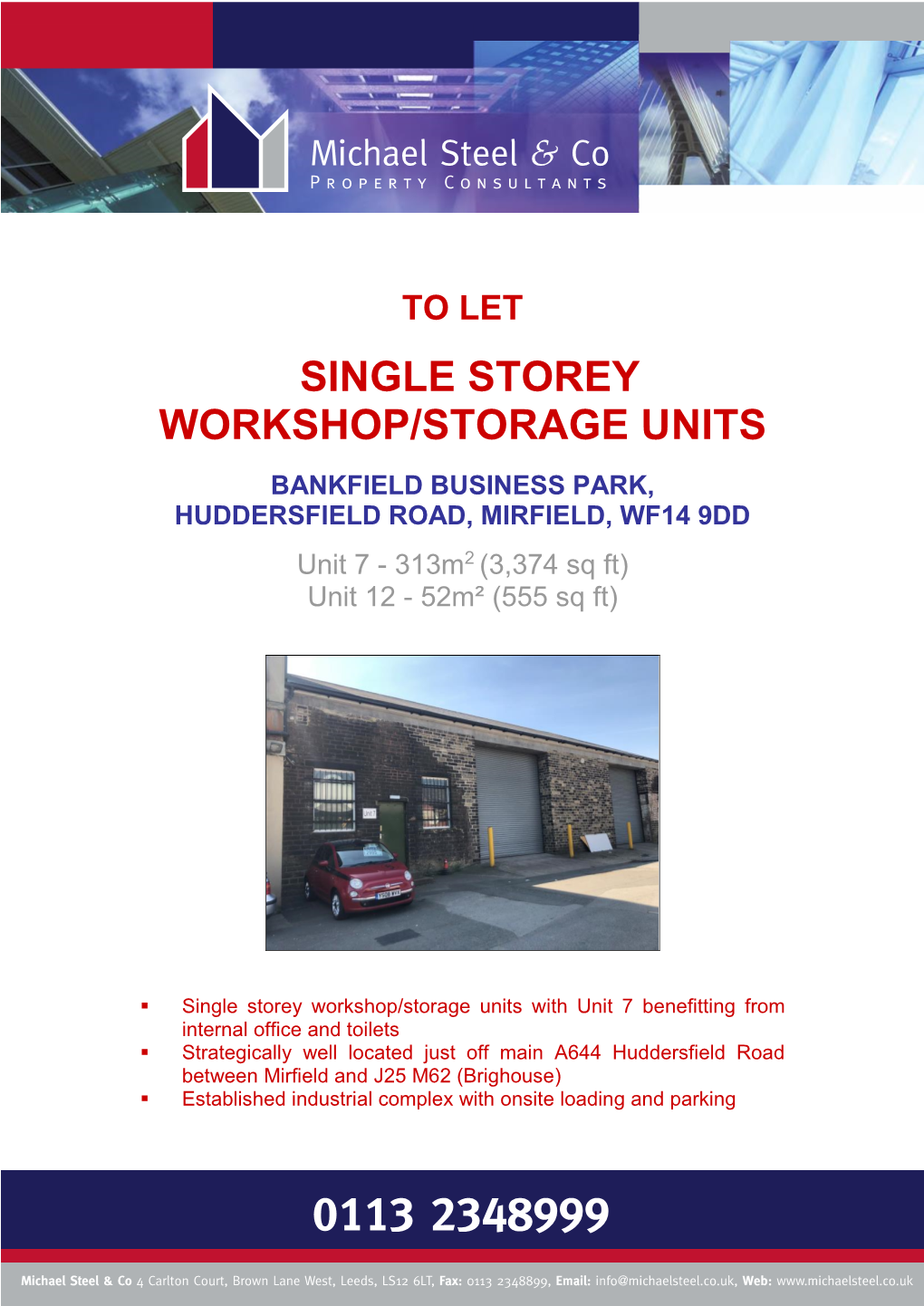Single Storey Workshop/Storage Units