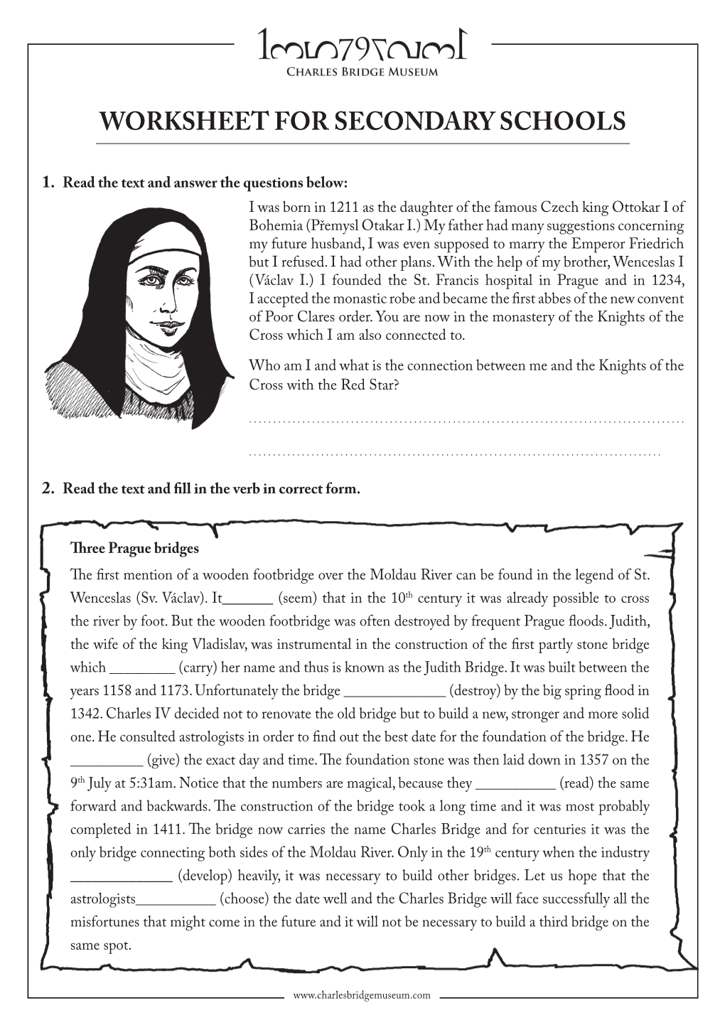 Worksheet for Secondary Schools