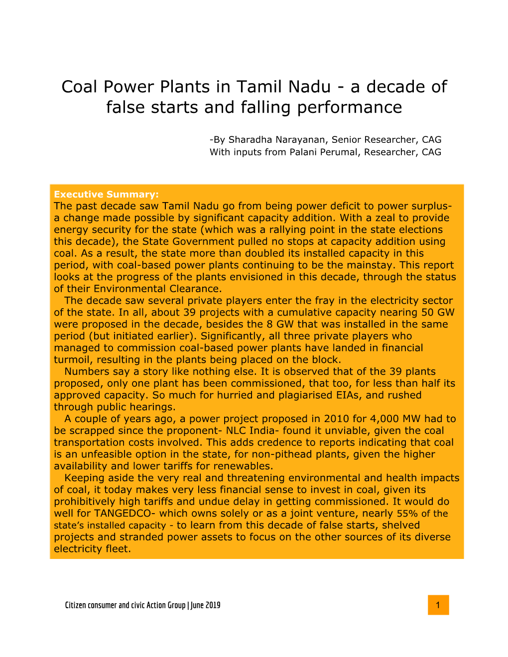 Coal Thermal Power Plants B