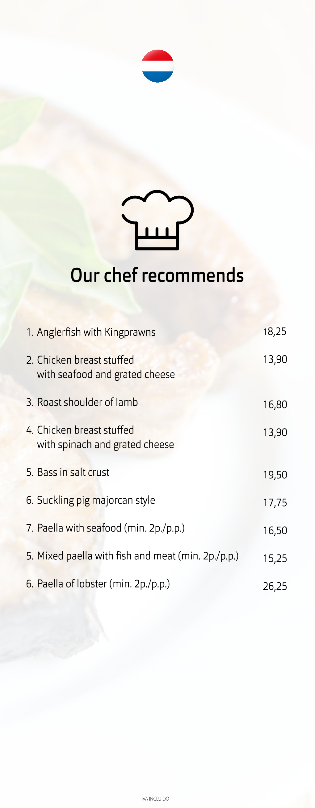 Our Chef Recommends