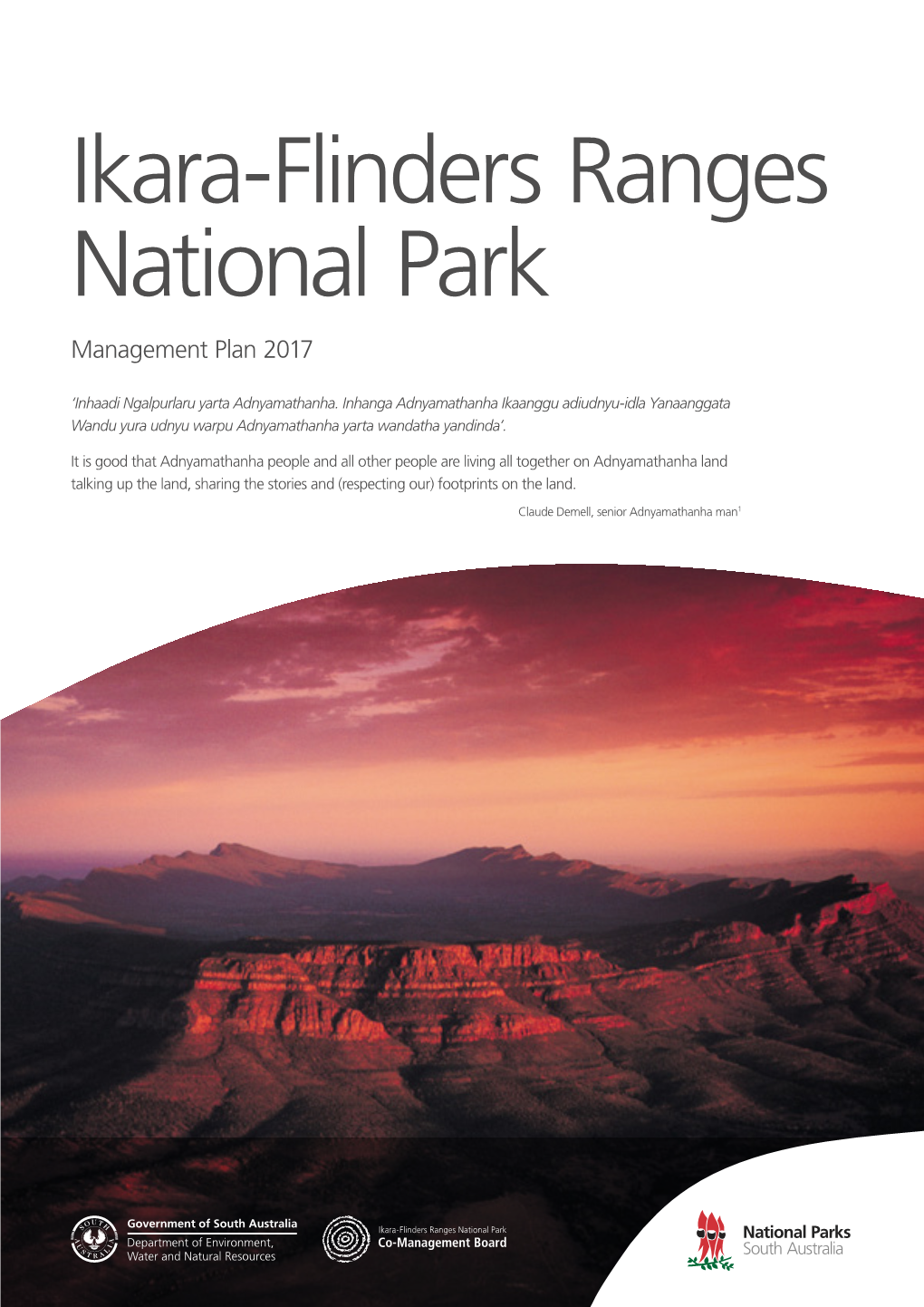 Ikara-Flinders Ranges National Park Management Plan 2017