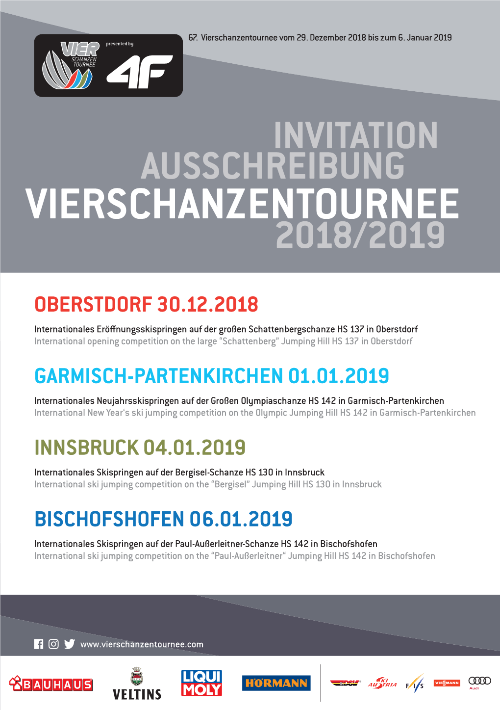 Ausschreibung 2018/2019 Invitation