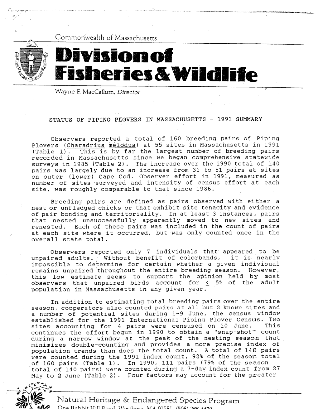 Division Off Fisheries & Wildlife