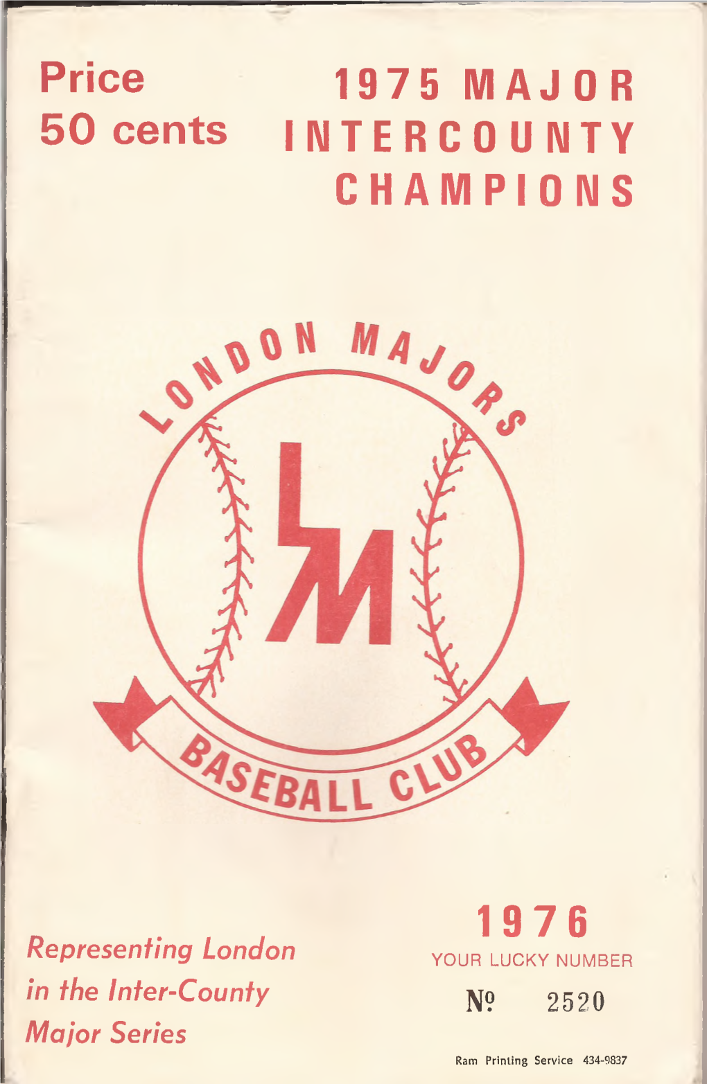 1976 London Majors Program