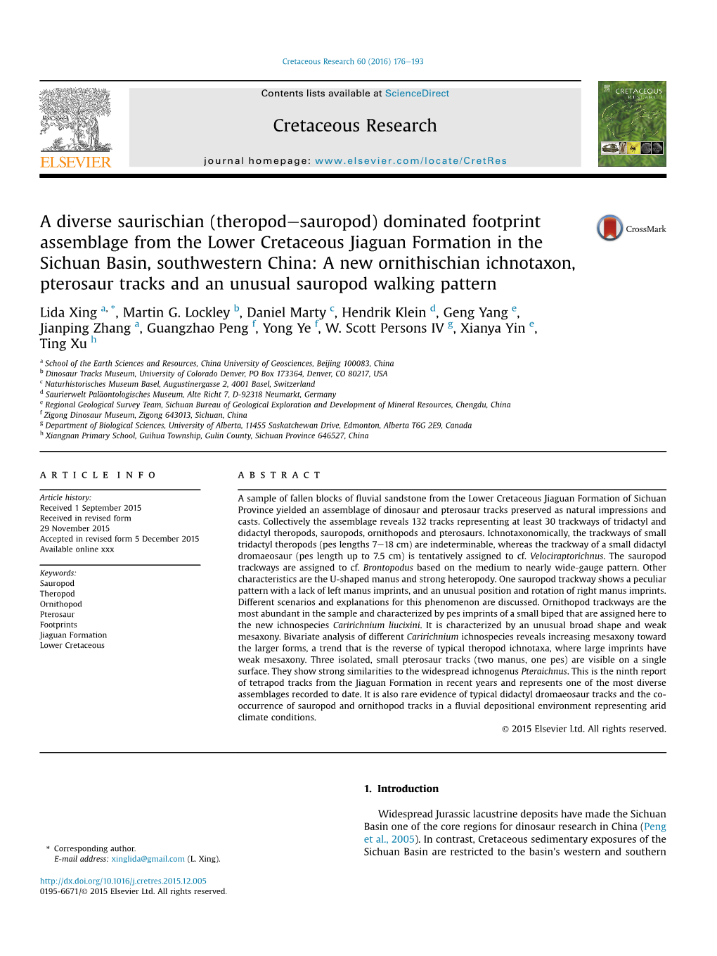 (Theropod-Sauropod) Dominated Footprint Assemblage