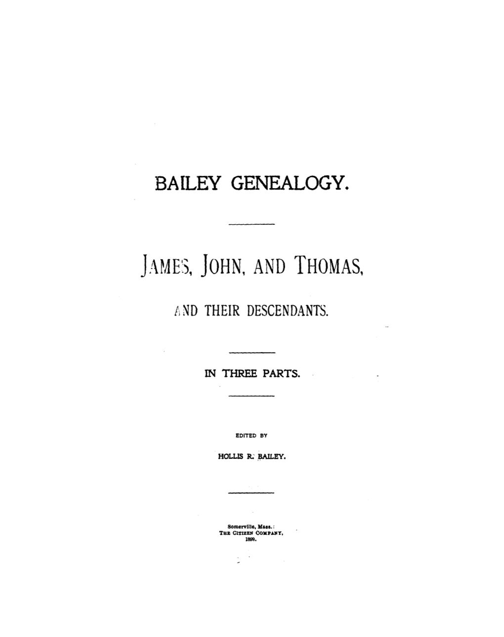 Bailey Genealogy