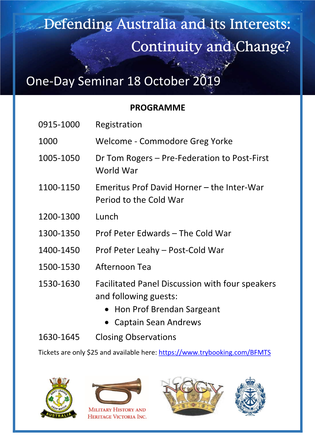 One-Day Seminar 18 October 2019