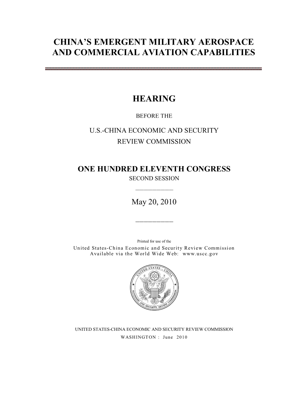 China's Emergent Military Aerospace and Commercial Aviation Capabilities