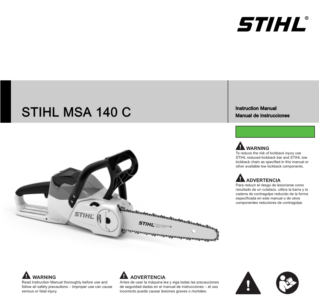 STIHL MSA 140 C Owners Instruction Manual