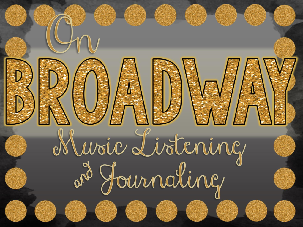 On Broadway Music Listening.Pdf