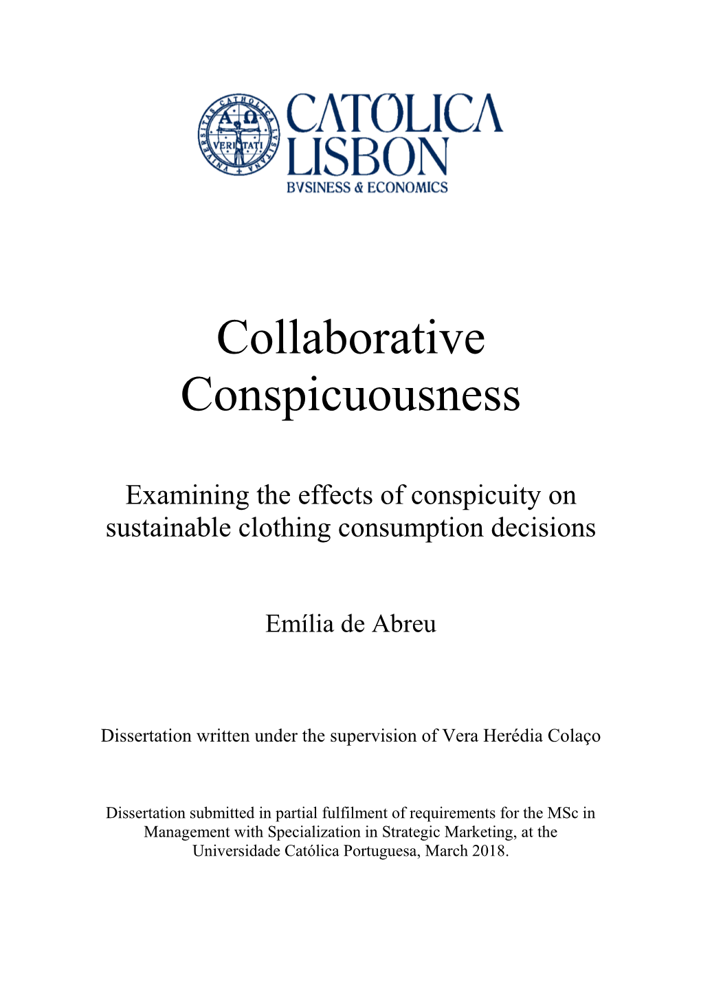 Collaborative Conspicuousness