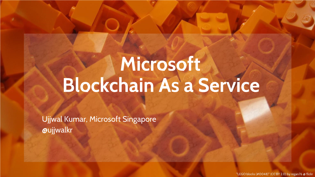 Microsoft Blockchain As a Service